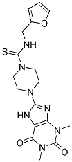 4-(1,3-DIMETHYL-2,6-DIOXO-2,3,6,7-TETRAHYDRO-1H-PURIN-8-YL)-N-(2-FURYLMETHYL)PIPERAZINE-1-CARBOTHIOAMIDE 结构式