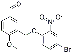 3-[(4-BROMO-2-NITROPHENOXY)METHYL]-4-METHOXYBENZALDEHYDE 结构式