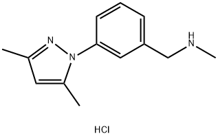 3-(3,5-DIMETHYL-1H-PYRAZOL-1-YL)-BENZYL]METHYLAMINE DIHYDROCHLORIDE 结构式