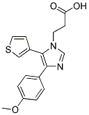 3-[4-(4-METHOXY-PHENYL)-5-THIOPHEN-3-YL-IMIDAZOL-1-YL]-PROPIONIC ACID 结构式