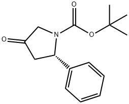 (S)-叔丁基4-氧代-2-苯基吡咯烷-1-羧酸酯 结构式