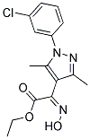 ETHYL (2Z)-[1-(3-CHLOROPHENYL)-3,5-DIMETHYL-1H-PYRAZOL-4-YL](HYDROXYIMINO)ACETATE 结构式