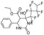 ETHYL 4-HYDROXY-4-(1,1,2,2,3,3,4,4-OCTAFLUOROBUTYL)-2-OXO-6-PHENYLHEXAHYDROPYRIMIDINE-5-CARBOXYLATE 结构式