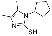 1-CYCLOPENTYL-4,5-DIMETHYL-1H-IMIDAZOLE-2-THIOL 结构式
