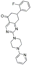 7-(2-FLUOROPHENYL)-2-[4-(2-PYRIDINYL)-1-PIPERAZINYL]-7,8-DIHYDRO-5(6H)-QUINAZOLINONE 结构式