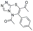 1-(7-ACETYL-6-P-TOLYL-[1,2,4]TRIAZOLO[3,4-B][1,3,4]THIADIAZIN-5-YL)-ETHANONE 结构式