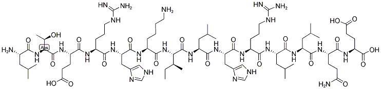 LEU-THR-GLU-ARG-HIS-LYS-ILE-LEU-HIS-ARG-LEU-LEU-GLN-GLU 结构式