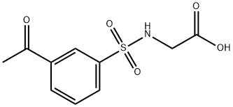 ((3-乙酰苯基)磺酰基)甘氨酸 结构式