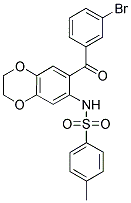 N-[7-(3-BROMO-BENZOYL)-2,3-DIHYDRO-BENZO[1,4]-DIOXIN-6-YL]-4-METHYL-BENZENESULFONAMIDE 结构式