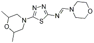 5-(2,6-DIMETHYLMORPHOLIN-4-YL)-N-[(1E)-MORPHOLIN-4-YLMETHYLENE]-1,3,4-THIADIAZOL-2-AMINE 结构式