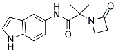 N-1H-INDOL-5-YL-2-METHYL-2-(2-OXOAZETIDIN-1-YL)PROPANAMIDE 结构式
