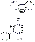 (S)-[(9H-FLUOREN-9-YLMETHOXYCARBONYLAMINO)]-O-TOLYL-ACETIC ACID 结构式