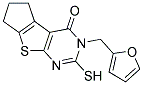 3-(2-FURYLMETHYL)-2-MERCAPTO-3,5,6,7-TETRAHYDRO-4H-CYCLOPENTA[4,5]THIENO[2,3-D]PYRIMIDIN-4-ONE 结构式