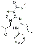 ETHYL N'-[4-[(METHYLAMINO)CARBONYL]-1-(2-OXOPROPYL)-1H-IMIDAZOL-5-YL]-N-PHENYLIMIDOTHIOCARBAMATE 结构式