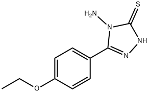 4-氨基-5-(4-乙氧基苯基)-4H-1,2,4-三唑-3-硫醇 结构式