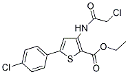 ETHYL 3-[(CHLOROACETYL)AMINO]-5-(4-CHLOROPHENYL)THIOPHENE-2-CARBOXYLATE 结构式