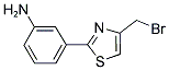 3-(4-BROMOMETHYL-THIAZOL-2-YL)-PHENYLAMINE 结构式