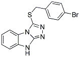 3-[(4-BROMOBENZYL)THIO]-9H-[1,2,4]TRIAZOLO[4,3-A]BENZIMIDAZOLE 结构式