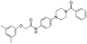 N-(4-(4-BENZOYLPIPERAZIN-1-YL)PHENYL)-2-(3,5-DIMETHYLPHENOXY)ACETAMIDE 结构式