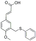 (2E)-3-(4-METHOXY-3-[(PHENYLSULFANYL)METHYL]PHENYL)-2-PROPENOIC ACID 结构式