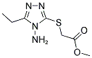 METHYL [(4-AMINO-5-ETHYL-4H-1,2,4-TRIAZOL-3-YL)SULFANYL]ACETATE 结构式