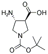 TRANS-4-AMINO-1-BOC-PYRROLIDINE-3-CARBOXYLIC ACID 结构式