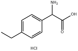 2-AMINO-2-(4-ETHYLPHENYL)ACETIC ACID HYDROCHLORIDE 结构式