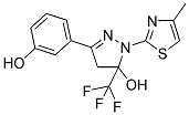 3-(3-HYDROXYPHENYL)-1-(4-METHYL-1,3-THIAZOL-2-YL)-5-(TRIFLUOROMETHYL)-4,5-DIHYDRO-1H-PYRAZOL-5-OL 结构式