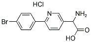 2-AMINO-2-(6-(4-BROMOPHENYL)PYRIDIN-3-YL)ACETIC ACID HYDROCHLORIDE 结构式