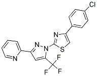 2-[1-[4-(4-CHLOROPHENYL)-1,3-THIAZOL-2-YL]-5-(TRIFLUOROMETHYL)-1H-PYRAZOL-3-YL]PYRIDINE 结构式