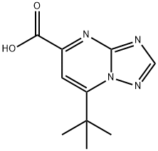 7-叔-丁基-[1,2,4]三唑并[1,5-A]嘧啶-5-羧酸 结构式