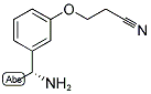 (R)-3-(3-(1-AMINOETHYL)PHENOXY)PROPANENITRILE 结构式