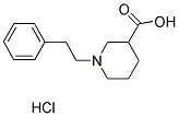 1-(2-PHENYLETHYL)-3-PIPERIDINECARBOXYLIC ACID HYDROCHLORIDE 结构式