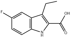 3-ETHYL-5-FLUORO-1H-INDOLE-2-CARBOXYLIC ACID 结构式