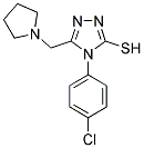 4-(4-CHLOROPHENYL)-5-(PYRROLIDIN-1-YLMETHYL)-4H-1,2,4-TRIAZOLE-3-THIOL 结构式