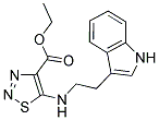 ETHYL 5-{[2-(1H-INDOL-3-YL)ETHYL]AMINO}-1,2,3-THIADIAZOLE-4-CARBOXYLATE 结构式