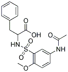 2-([[5-(ACETYLAMINO)-2-METHOXYPHENYL]SULFONYL]AMINO)-3-PHENYLPROPANOIC ACID 结构式