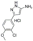 3-(3-CHLORO-4-METHOXYPHENYL)-1H-PYRAZOL-5-YLAMINE HYDROCHLORIDE 结构式