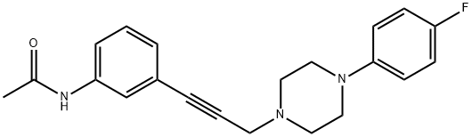 N-(3-(3-[4-(4-FLUOROPHENYL)PIPERAZINO]-1-PROPYNYL)PHENYL)ACETAMIDE 结构式