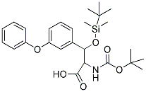 2-TERT-BUTOXYCARBONYLAMINO-3-(TERT-BUTYL-DIMETHYL-SILANYLOXY)-3-(3-PHENOXY-PHENYL)-PROPIONIC ACID 结构式
