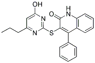 3-[(4-HYDROXY-6-PROPYLPYRIMIDIN-2-YL)THIO]-4-PHENYLQUINOLIN-2(1H)-ONE 结构式