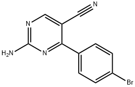 2-氨基-4-(4-溴苯基)-5-嘧啶甲腈 结构式