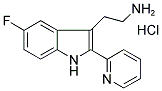 2-(5-FLUORO-2-PYRIDIN-2-YL-1H-INDOL-3-YL)-ETHYLAMINE HYDROCHLORIDE 结构式