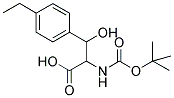 2-tert-Butoxycarbonylamino-3-(4-ethyl-phenyl)-3-hydroxy-propionic acid 结构式