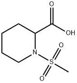 1-(甲基磺酰基)哌啶-2-羧酸 结构式