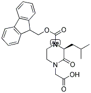 (3S)-4-FMOC-1-CARBOXYMETHYL-3-ISOBUTYL-PIPERAZIN-2-ONE 结构式