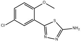 5-(5-氯-2-甲氧基苯基)-1,3,4-噻二唑-2-胺 结构式
