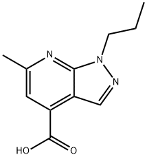 6-甲基-1-丙基-4-吡唑并[5,4-B]吡啶羧酸 结构式