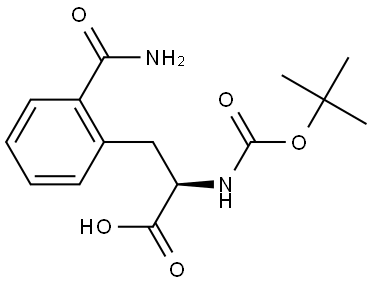 BOC-D-2-CARBAMOYLPHE 结构式