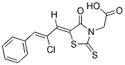 [5-(2-CHLORO-3-PHENYL-ALLYLIDENE)-4-OXO-2-THIOXO-THIAZOLIDIN-3-YL]-ACETIC ACID 结构式